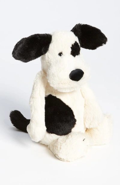 Jellycat Kids'  Bashful Puppy Stuffed Animal In Black And Cream