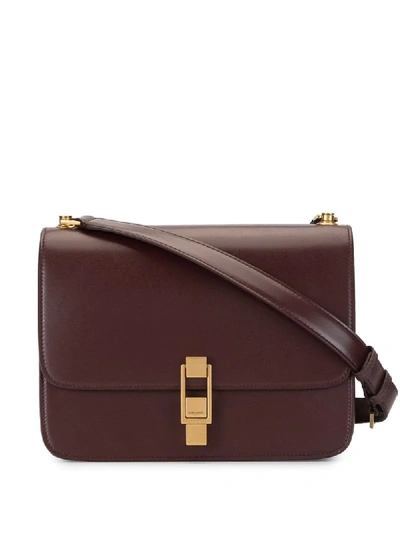 Saint Laurent Carre Crossbody Bag In Brown