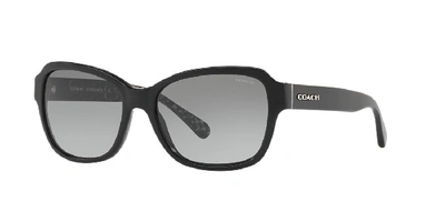 Coach Woman Sunglasses Hc8232 L1010 In Dark Grey Gradient