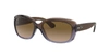 Ray Ban Jackie Ohh Transparent Sunglasses Transparent Dark Brown Frame Brown Lenses Polarized 58-17 In Braun Verlaufstönung