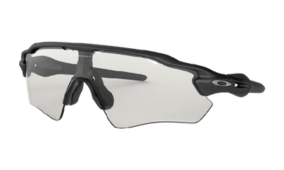 Oakley Radar Ev Path Clear Black Photochromic Iridium Sunglasses In Steel