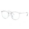 Ray Ban Rb7140 Eyeglasses Silver Frame Clear Lenses 49-20 In Silver