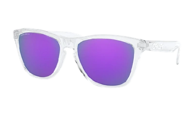 Oakley Men's Low Bridge Fit Polarized Sunglasses, Oo9245 54 In Polished Clear