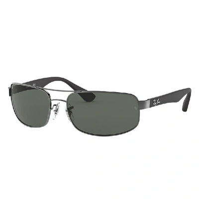 Ray Ban Rb3445 Sunglasses Black Frame Green Lenses 64-17