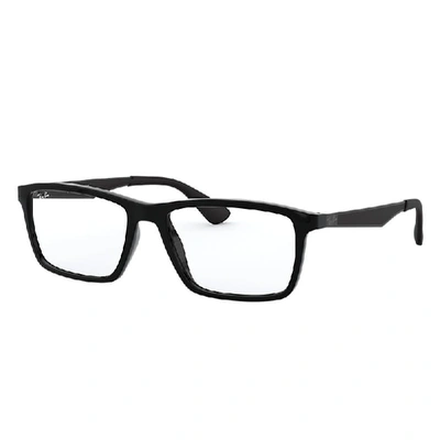 Ray Ban Rb7056 Eyeglasses Black Frame Clear Lenses Polarized 55-17
