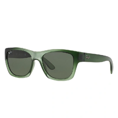 Ray Ban Rb4194 Sunglasses Green Demi Gloss Frame Green Lenses 53-17 In Grün