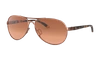 Oakley Feedback Brown Gradient Polarized Aviator Ladies Sunglasses Oo4079 407914 59 In Gold