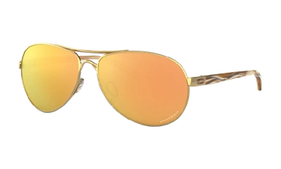 Oakley Feedback Polarized Sunglasses, Oo4079 In Gold