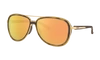 Oakley Split Time Prizm Rose Gold Aviator Sunglasses Oo4129-412914-58 In Brown