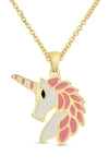 Lily Nily Unicorn Pendant Necklace In Gold