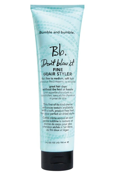 Bumble And Bumble Don't Blow It Fine Hair Air Dry Styler 5 oz/ 150 ml In Colourless