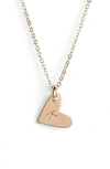 NASHELLE 14K-GOLD FILL INITIAL MINI HEART PENDANT NECKLACE,IDN4-G HEART K