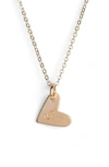 NASHELLE 14K-GOLD FILL INITIAL MINI HEART PENDANT NECKLACE,IDN4-G HEART S