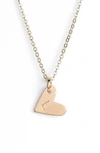 NASHELLE 14K-GOLD FILL INITIAL MINI HEART PENDANT NECKLACE,IDN4-G HEART L