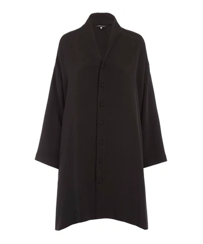 Eskandar A-line V-neck Shirt In Black
