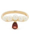 ANISSA KERMICHE GOLD AGE OF INNOCENCE PEARL AND GARNET RING,000640294