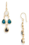 Anna Beck Stone Chandelier Earrings In Gold/ White/ Blue / Black