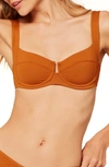 L*space Camellia Underwire Bikini Top In Hazelnut