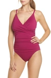 Tommy Bahama Pearl One-piece Swimsuit In Cabernet Crush