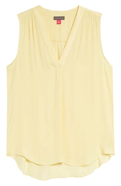 Vince Camuto Rumpled Satin Blouse In Yellow Iris