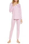 Roller Rabbit Cotton Elephants Print Pajamas Set In Pink