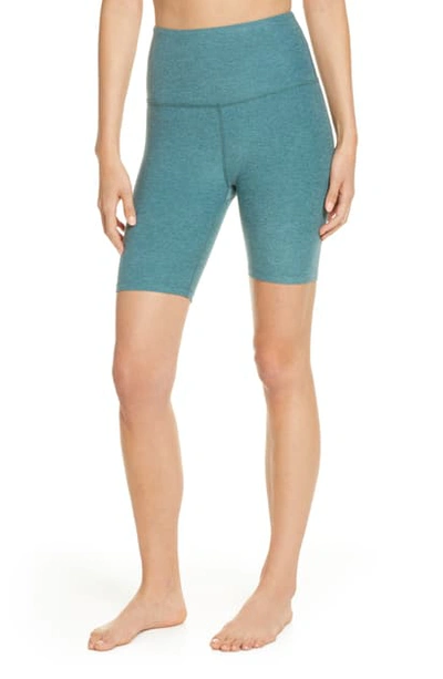 Beyond Yoga High Waist Biker Shorts In Meadow Sage-frosty Glade