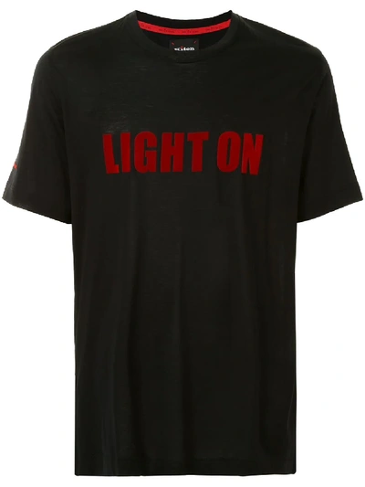 Kiton T-shirt Mit Slogan-print In Black