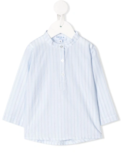 Siola Babies' Striped Print Shirt In Blue