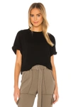 Cotton Citizen Black Tokyo Crop T-shirt In Jet Black