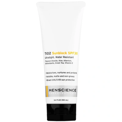 Menscience Tio2 Sunblock Spf 30 Ultralight Oil Free For Men 3.4 Fl. oz