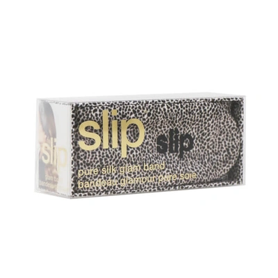 Slip The Glam Band Leopard-print Mulberry Silk Headband In Animal Print