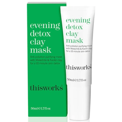 This Works Evening Detox Clay Mask 50ml In White