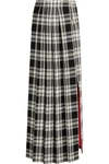 RONALD VAN DER KEMP Checked Wool Maxi Skirt