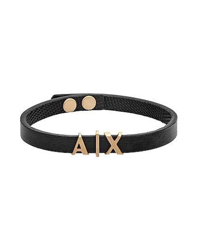 Armani Exchange Bracelets In Black