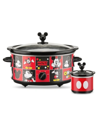 Disney Mickey Mouse 5-quart Slow Cooker With 20 Ounce Dipper In Red