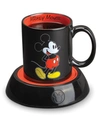 Disney Mickey Mouse Mug Warmer With 10 Ounce Mug In Black