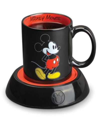 Disney Mickey Mouse Mug Warmer With 10 Ounce Mug In Black