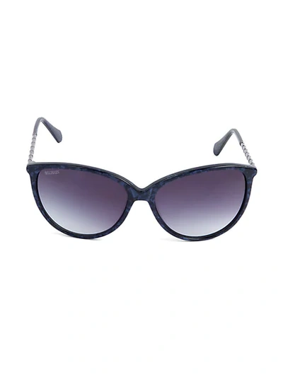 Balmain 59mm Oversized Cat Eye Sunglasses In Blue