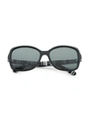 Kate Spade Ayleen 56mm Square Sunglasses In Black