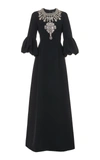 ANDREW GN CRYSTAL-EMBELLISHED CREPE GOWN,810291