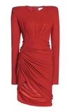 Alexandre Vauthier Ruched Stretch-jersey Mini Dress In Red