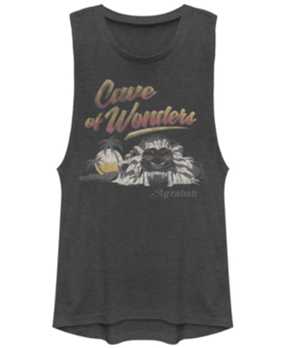 Disney Juniors' Aladdin Cave Of Wonder Festival Muscle Tank Top In Charcoal