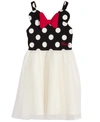 DISNEY 'S LITTLE GIRLS MINNIE MOUSE POLKA DOT & MESH DRESS