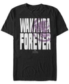 Marvel Men's Black Panther Wakanda Forever Panther Logo Short Sleeve T-shirt In Black