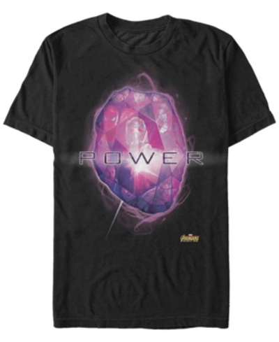 Marvel Men's Avengers Infinity War The Power Stone Short Sleeve T-shirt In Black