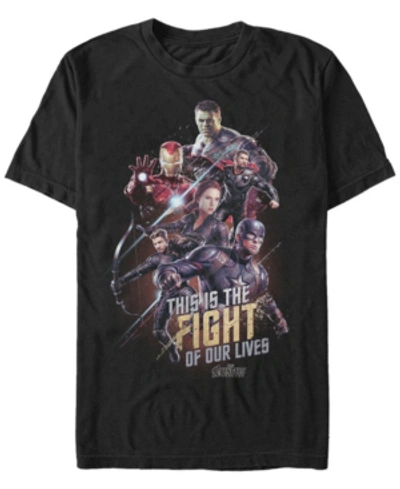 Marvel Men's Avengers Endgame Fight Of Our Lives Short Sleeve T-shirt In Black