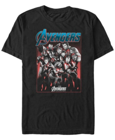 Marvel Men's Avengers Endgame Avengers Strong Stance Poster Short Sleeve T-shirt In Black