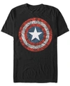 Marvel Men's Comic Collection Captain America Comic Style Shield Short Sleeve T-shirt In Black