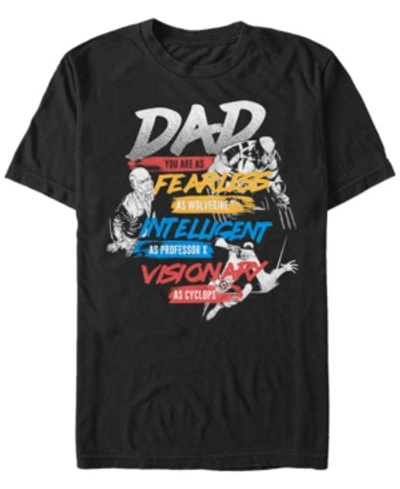 Marvel Men's Comic Collection Dad You Are An X-men Short Sleeve T-shirt In Black