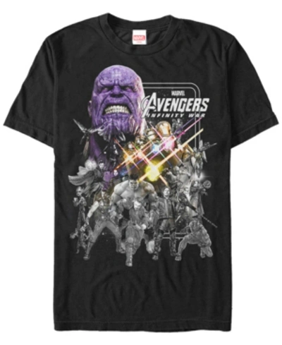 Marvel Men's Avengers Infinity War Group Shot Poster Short Sleeve T-shirt In Black